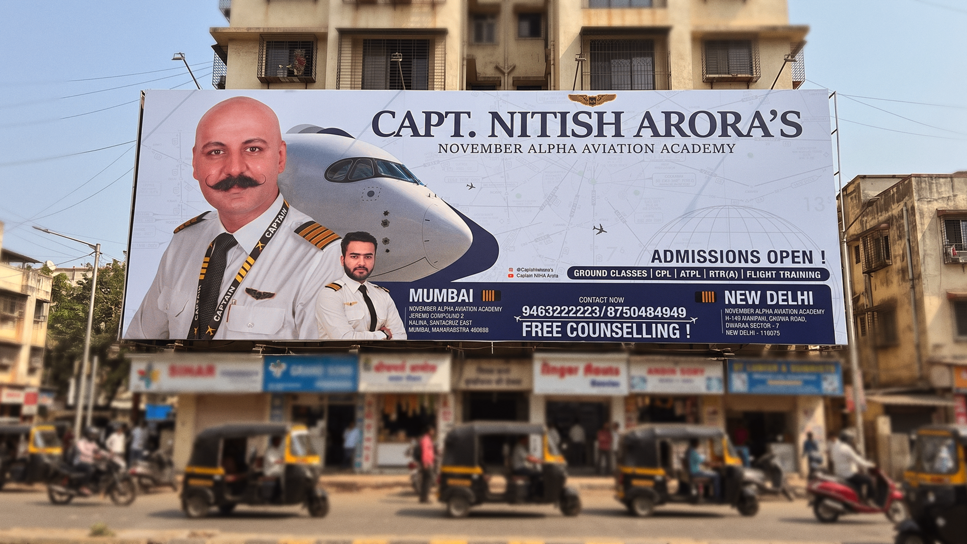Capt. Nitish Arora — Pilot Creator Brand System — hero