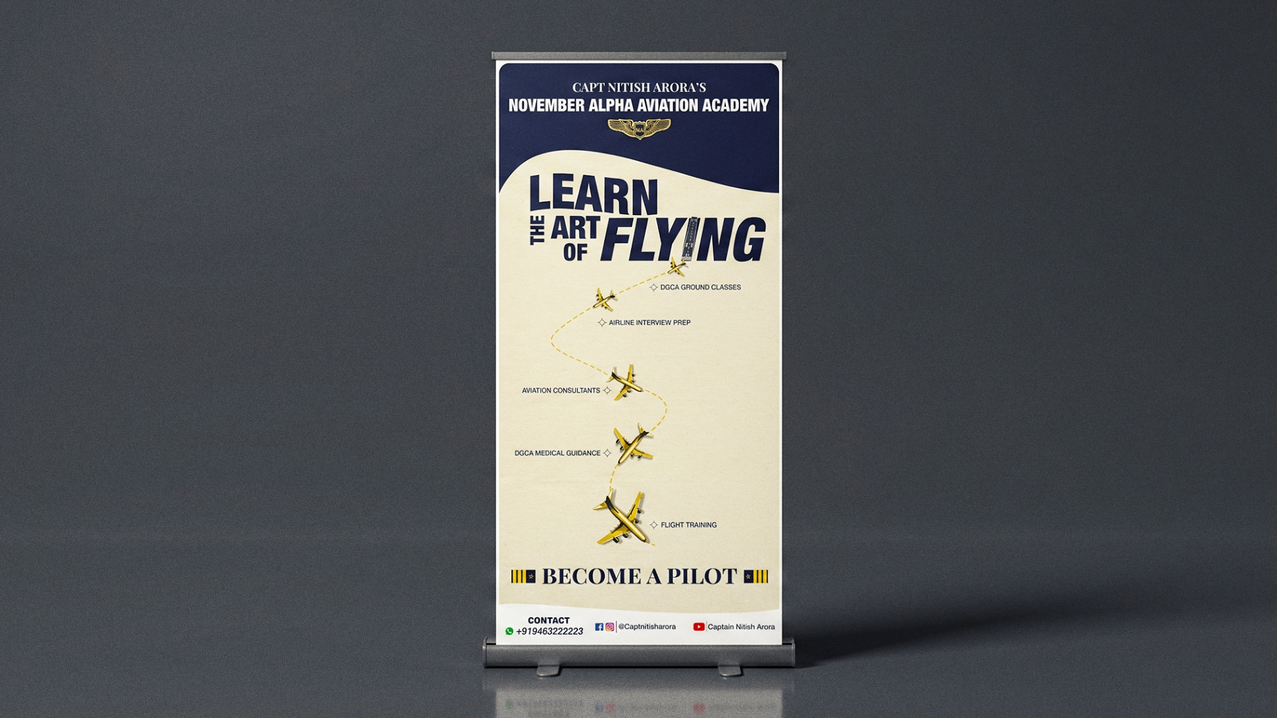 Roll-up stand — Learn the Art of Flying