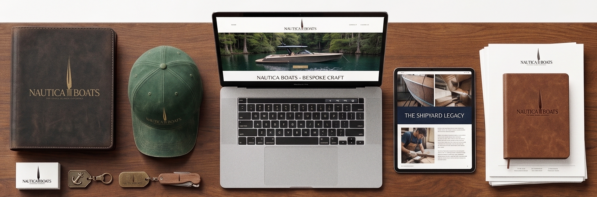 Nautica Boats — brand system in situ